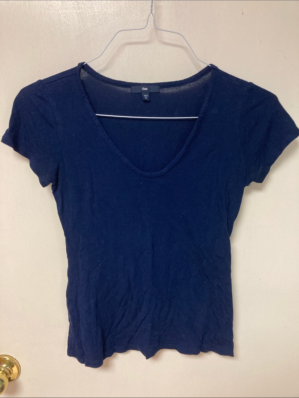 GAP Navy Scoop Neck Short Sleeve Tee